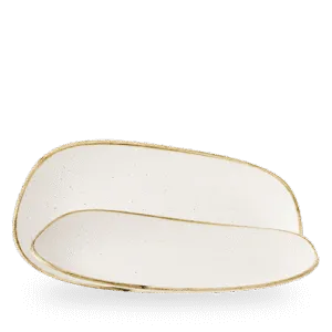 Churchill Stonecast Barley White 35 x 18.5cm Opal-Platte auf weißem Hintergrund