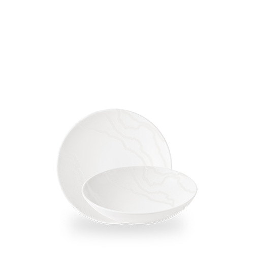 Churchill Inked Tide White 18.2cm Coupe Bowl on white background
