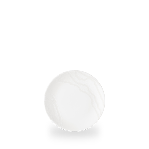 Churchill Inked Tide White 16.5cm Coupe Plate on white background