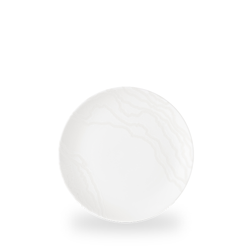 Churchill Inked Tide White 21.7cm Coupe Plate on white background