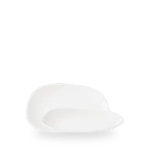 Churchill Inked Tide White 22 x 13cm Opal Platter on white background