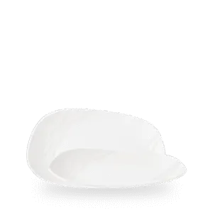 Churchill Inked Tide White 26 x 15cm Opal Platter on white background