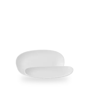 Churchill Opal White 22 x 13cm Opal Platter on white background