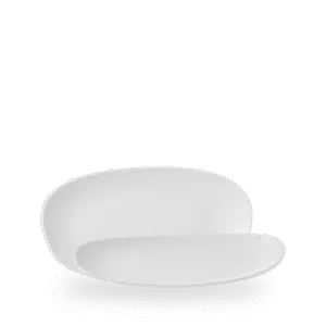 Churchill Opal White 26 x 15cm Opal Platter on white background