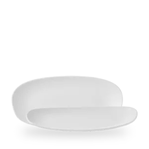 Churchill Opal White 30 x 15cm Opal Platter on white background