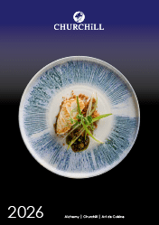 Churchill combined brochure front cover - overhead plate shot