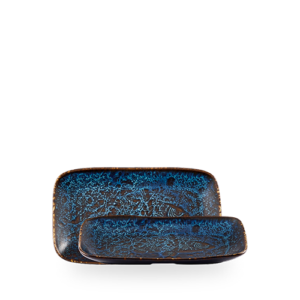 Churchill Sapphire Inked Fresco 22x13cm Natural Deep Tray on white background