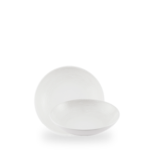 Churchill Ice White Inked Elements 18.2cm Bowl on white background