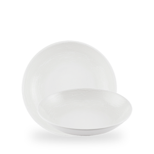 Churchill Ice White Inked Elements 24.8cm Bowl on white background