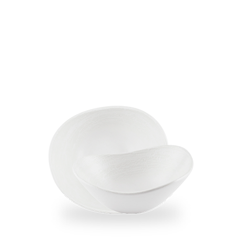 Churchill Ice White Inked Elements 20cm Opal Bowl on white background