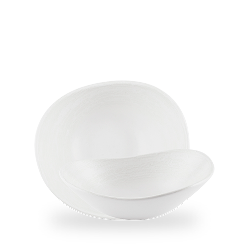 Churchill Ice White Inked Elements 25cm Opal Bowl on white background