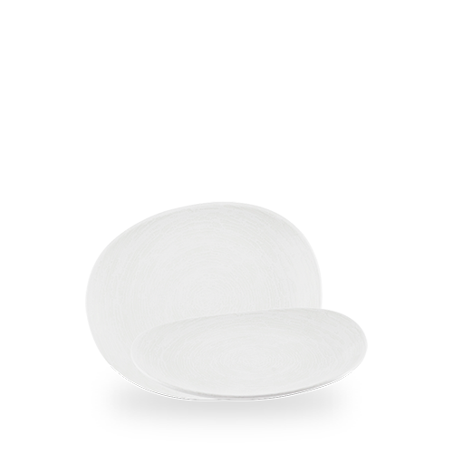 Churchill Ice White Inked Elements 21cm Opal Plate on white background