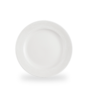 Churchill Ice White Inked Elements 26.1cm Rimmed Plate on white background