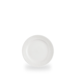 Churchill Ice White Inked Elements 17cm Rimmed Plate on white background