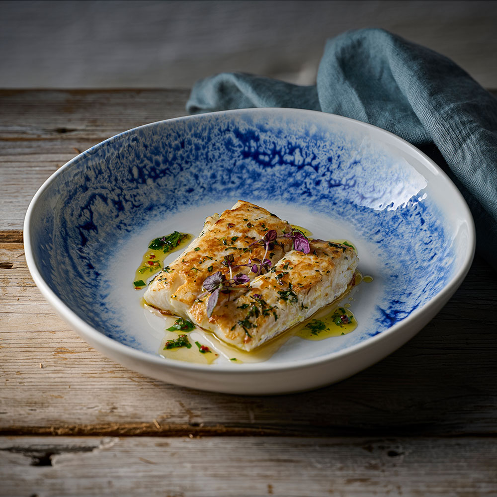 Churchill Inked Fresco coupe bowl fish dish