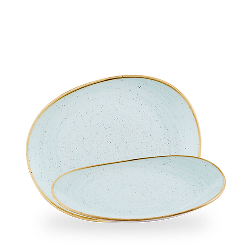 Churchill Duck Egg Blue Stonecast 28cm Opal Plate on white background