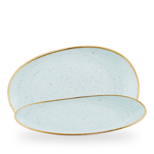 Churchill Duck Egg Blue Stonecast 34.5x23.5cm Platter on white background