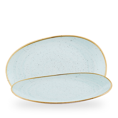 Churchill Duck Egg Blue Stonecast 34.5x23.5cm Platter on white background