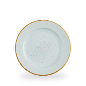 Churchill Duck Egg Blue Stonecast 26.1cm Rimmed Plate on white background
