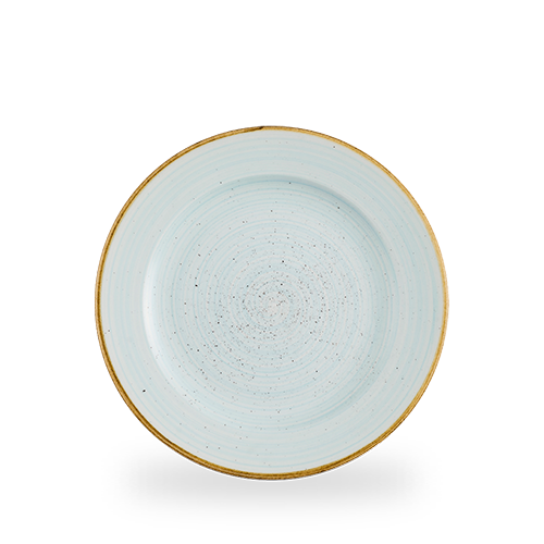 Churchill Duck Egg Blue Stonecast 26.1cm Rimmed Plate on white background