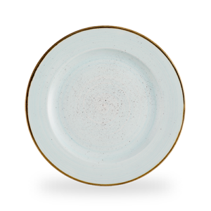 Churchill Duck Egg Blue Stonecast 30.5cm Rimmed Plate on white background