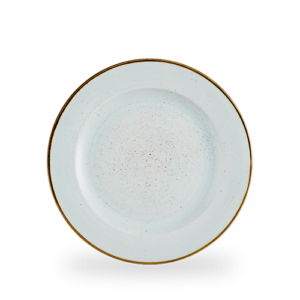 Churchill Duck Egg Blue Stonecast 27.6cm Rimmed Plate on white background