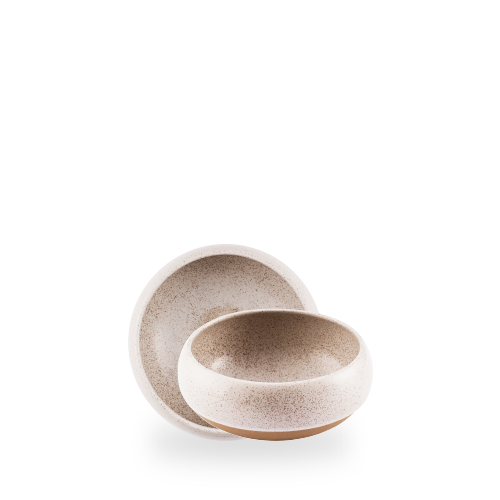 Churchill Stonecast Speckled White Emerge 15.8cm Deep Bowl on white background