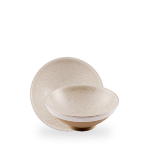 Churchill Stonecast Speckled White Emerge 20cm Ramen Bowl on white background