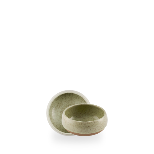 Churchill Stonecast Speckled Green Emerge 12cm Deep Bowl on white background