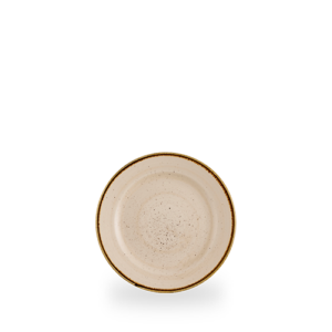 Churchill Nutmeg Cream Stonecast 17cm Rimmed Plate on white background