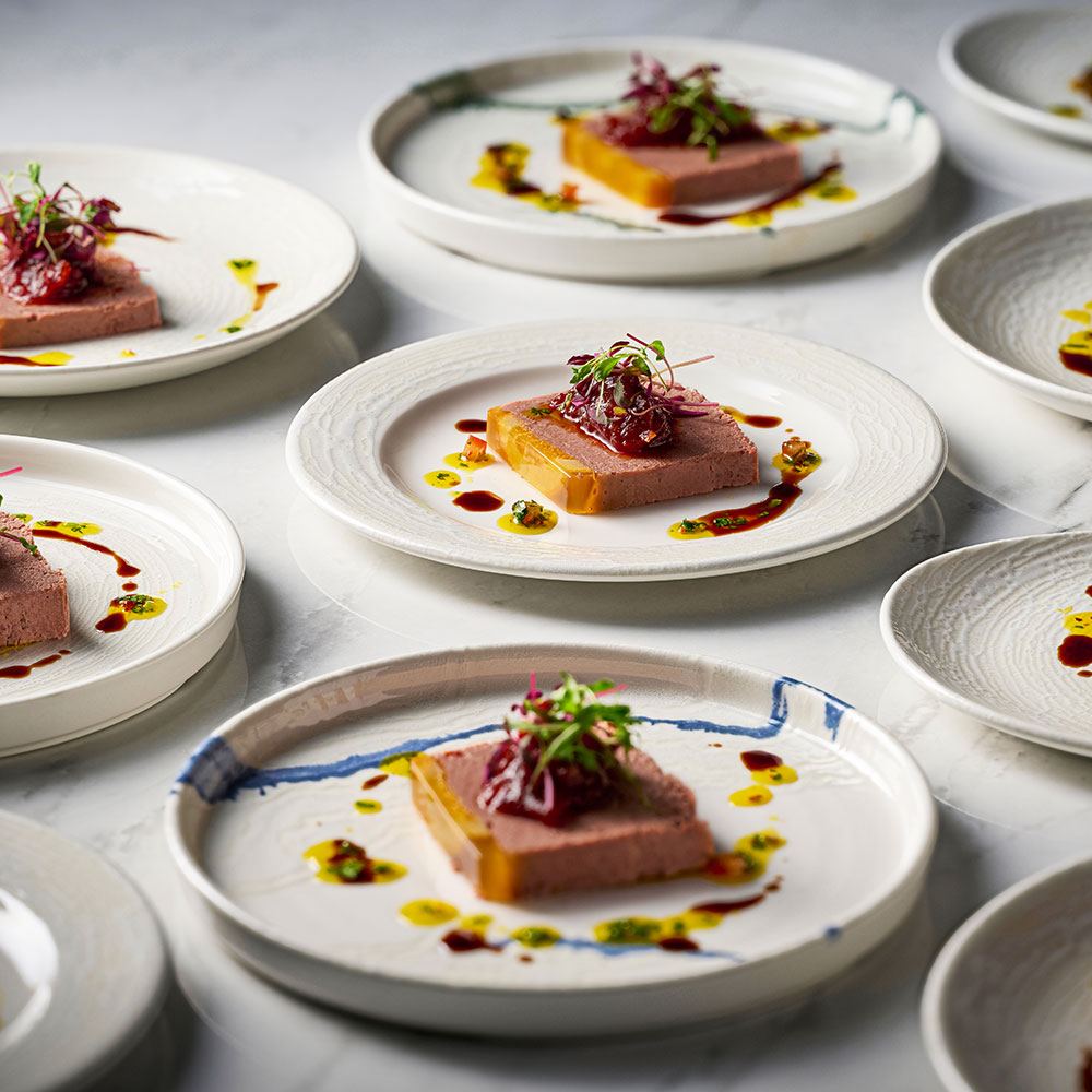 Churchill Inked walled plates mixing with Tide Accents and Elements