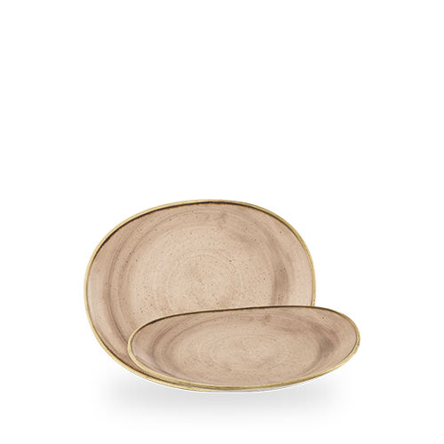 Churchill Truffle Stonecast 21cm Opal Plate on white background