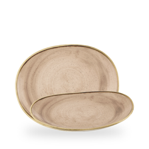 Churchill Truffle Stonecast 28cm Opal Plate on white background
