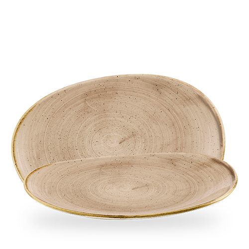 Churchill Truffle Stonecast 34.5x23.5cm Platter on white background