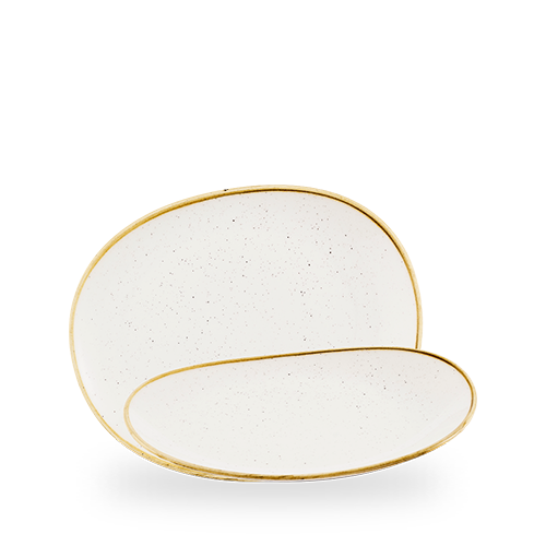 Churchill Barley White Stonecast 26cm Opal Plate on white background
