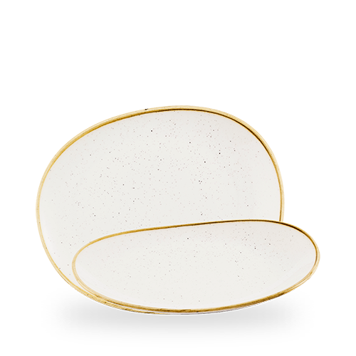 Churchill Barley White Stonecast 28cm Opal Plate on white background