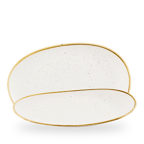 Churchill Barley White Stonecast 34.5x23.5cm Platter on white background