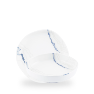 Churchill Blue Inked Tide Accents 23cm Walled Bowl on white background
