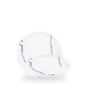 Churchill Blue Inked Tide Accents 21cm Walled Plate on white background