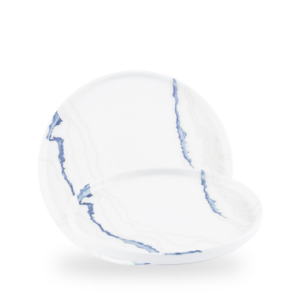 Churchill Blue Inked Tide Accents 26cm Walled Plate on white background