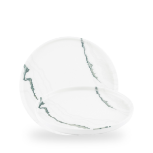 Churchill Green Inked Tide Accents 26cm Walled Plate on white background