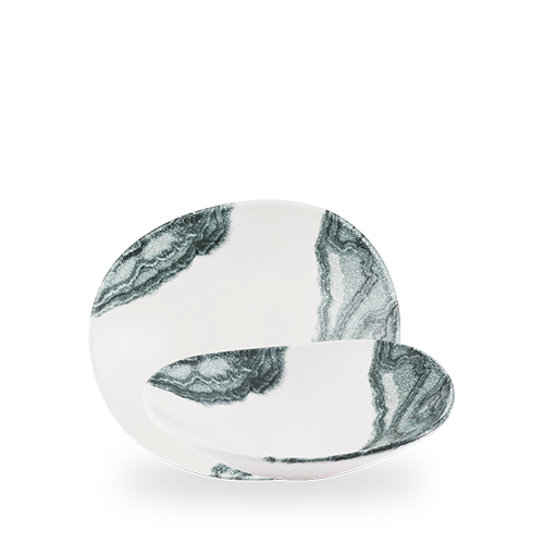 Churchill Black Inked Tide 23cm Opal Bowl on white background