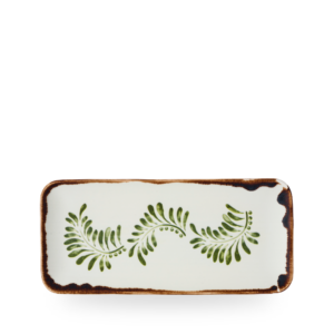 ORGANISCHER RECHTECKIGER TELLER 34.6 X 15.6CM